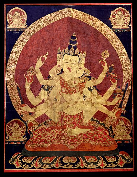 Aureola 17th_century_Central_Tibeten_thanka_of_Guhyasamaja_Akshobhyavajra,_Rubin_Museum_of_Art